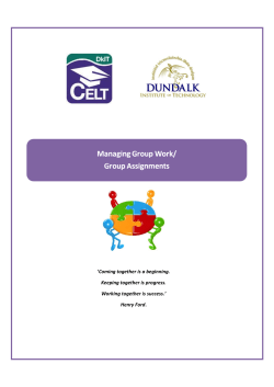 A Guide to Managing Group Work/Group Assignments