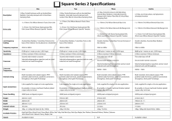 Square Series 2 Specifications