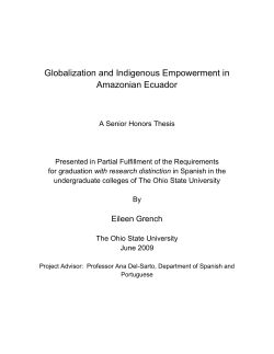 Globalization and Indigenous Empowerment in Amazonian Ecuador