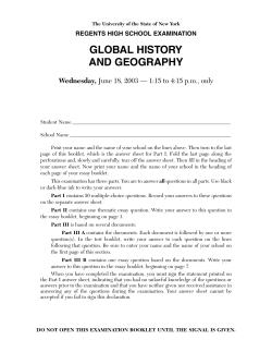 GLOBAL HISTORY AND GEOGRAPHY