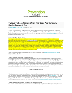 7 Ways To Lose Weight When The Odds Are Seriously