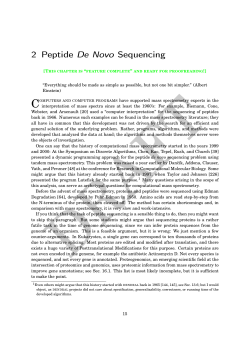 2 Peptide De Novo Sequencing