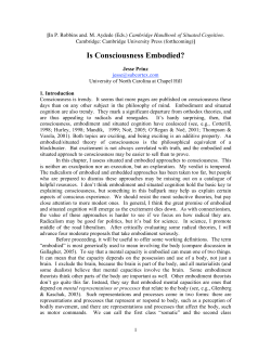 Is Consciousness Embodied?