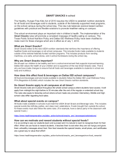 SMART SNACKS in school