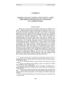 comment barbie can get a tattoo, why can`t i?: first amendment