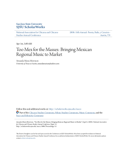 Too Mex for the Masses: Bringing Mexican Regional Music to Market