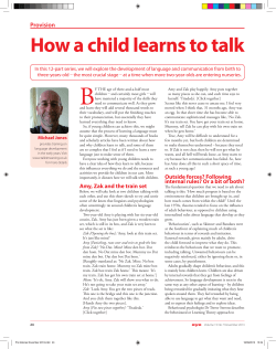 How a Child Learns to Talk