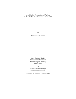 Paramilitaries, Propaganda, and Pipelines The NATO Attack on