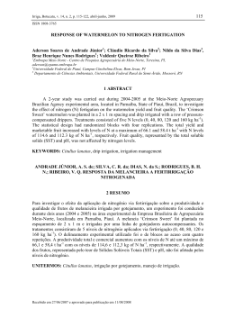 115 RESPONSE OF WATERMELON TO NITROGEN FERTIGATION
