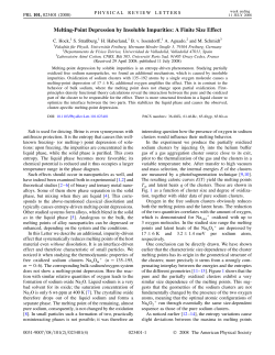 Melting-Point Depression by Insoluble Impurities: A Finite Size Effect