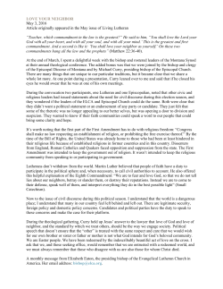 love your neighbor - Christ The King Lutheran Church