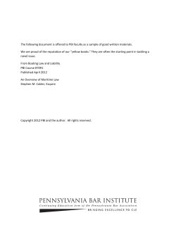 An Overview of Maritime Law