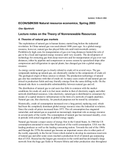 6. Theories of natural gas markets