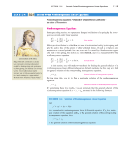 Nonhomogeneous Equations