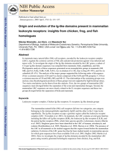 NIH Public Access - Biological Science