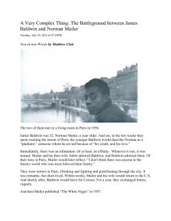 A Very Complex Thing: The Battleground between James Baldwin