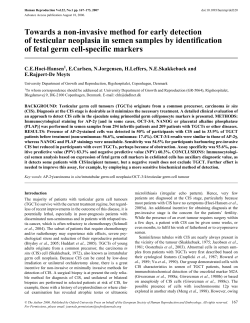 Towards a non-invasive method for early detection of testicular
