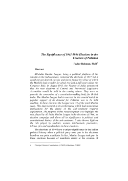 The Significance of 1945-1946 Elections in the Creation of