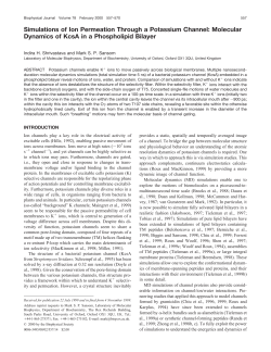 Simulations of Ion Permeation Through a Potassium