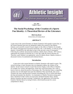 The Social Psychology of the Creation of a Sports