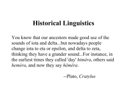 Historical Linguistics
