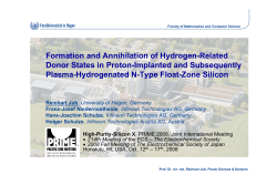 Formation and Annihilation of Hydrogen