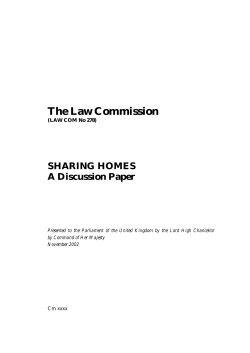 Sharing Homes: A Discussion Paper