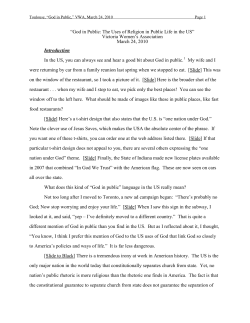 Public and Christian: Iconic Context and the Cultural Displacement