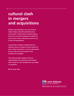 cultural clash in mergers and acquisitions