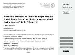 Interactive comment on &ldquo;Intertidal finger bars at El Puntal, Bay of