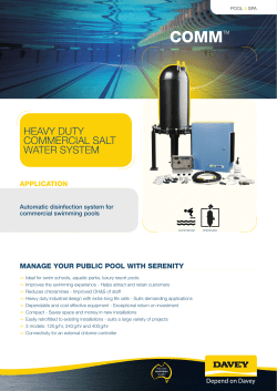 COMM™ commercial salt water systems information