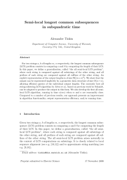 Semi-local longest common subsequences in subquadratic time