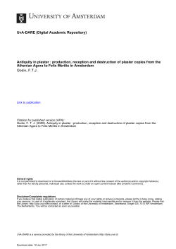 production, reception and destruction of plaster copies - UvA-DARE