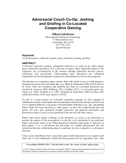 Adversarial Couch Co-Op: Joshing and Griefing in Co