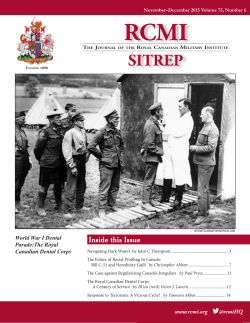 sitrep - The Royal Canadian Military Institute