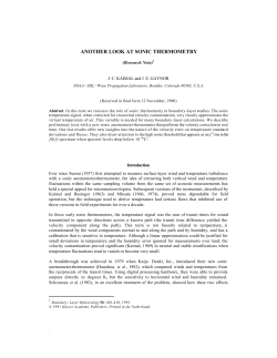 Sonic Thermometry Research Note
