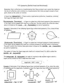 9-5 Symmetry (Reflectional and Rotational)