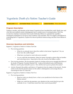 Teacher`s Guide Yugoslavia: Death of a Nation