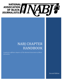 NABJ Chapter Handbook - National Association of Black Journalists