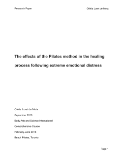 The effects of the Pilates method in the healing