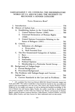 Unveiling the Discriminatory World of U.S. Asylum Laws