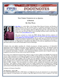 The Three Versions of Al Qaeda: A Primer