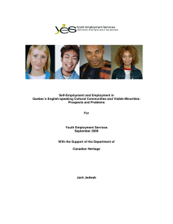 Self-Employment and Employment in Quebec`s