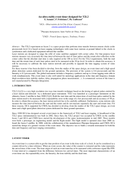 An ultra stable event timer designed for T2L2