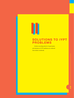 SOLUTIONS TO IYPT PROBLEMS