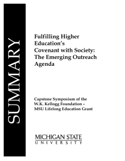 Fulfilling Higher Education`s Covenant with Society: The