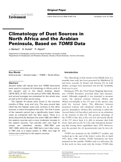 Climatology of Dust Sources in North Africa and the Arabian