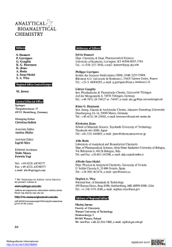 ANALYTICAL&szlig;` BIOANALYTICAL CHEMISTRY