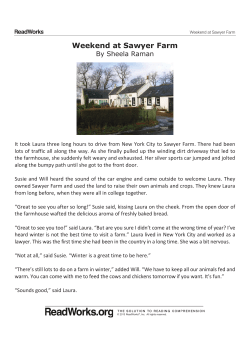 Weekend at Sawyer Farm