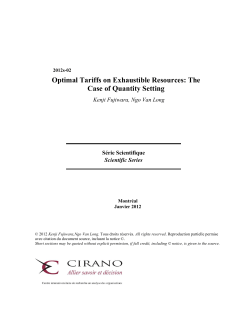 Optimal Tariffs on Exhaustible Resources: The Case of